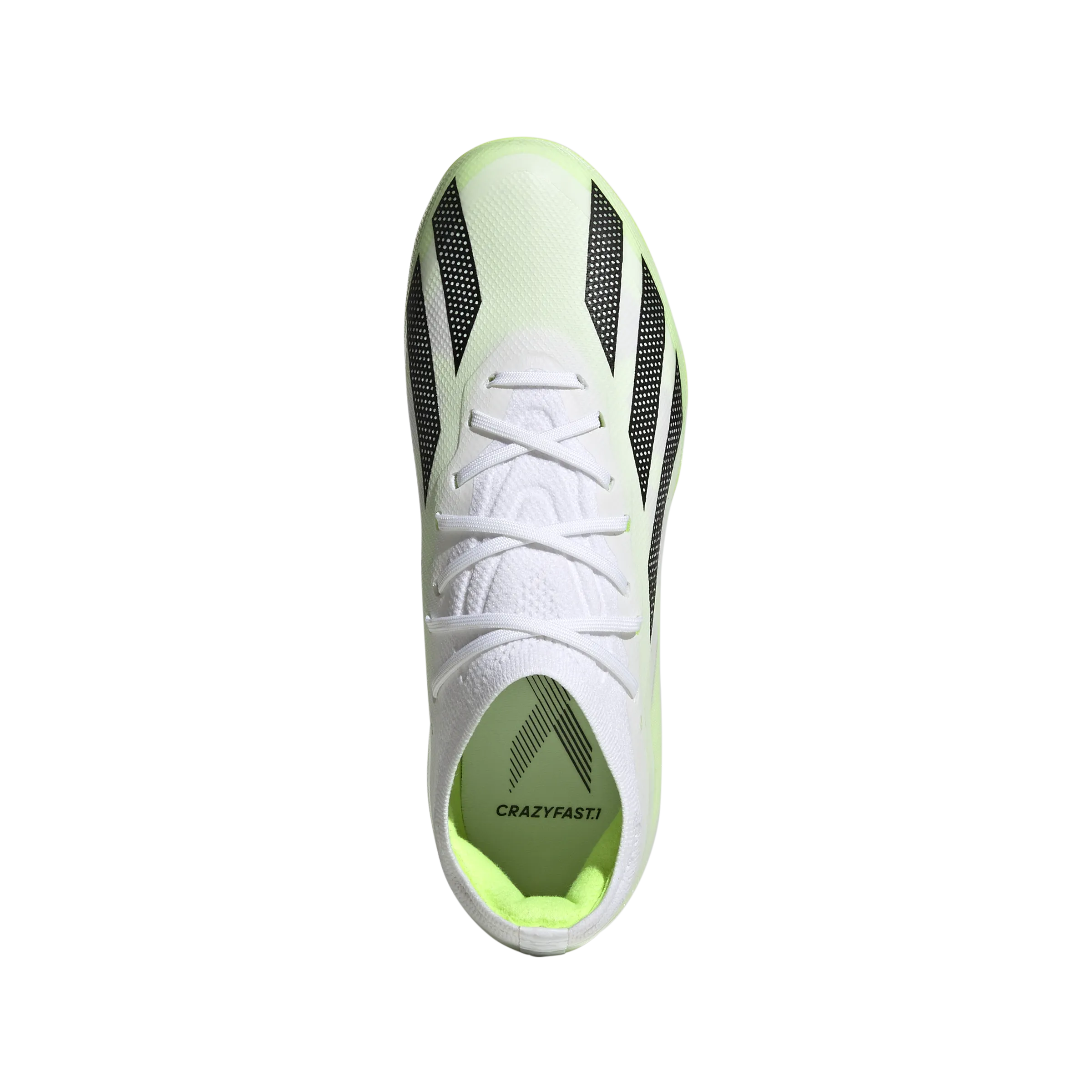 Adidas X Crazyfast .1 FG J - Cloud White/Core Black/Lucid Lemon