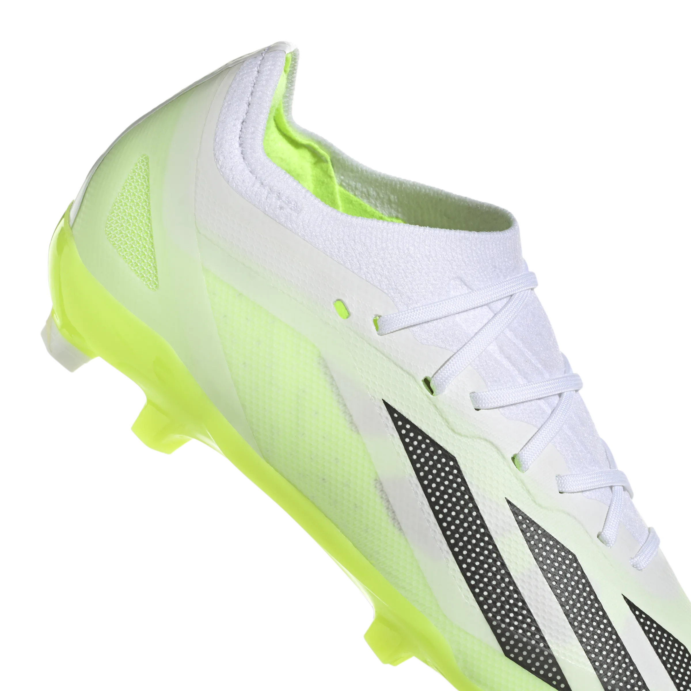 Adidas X Crazyfast .1 FG J - Cloud White/Core Black/Lucid Lemon