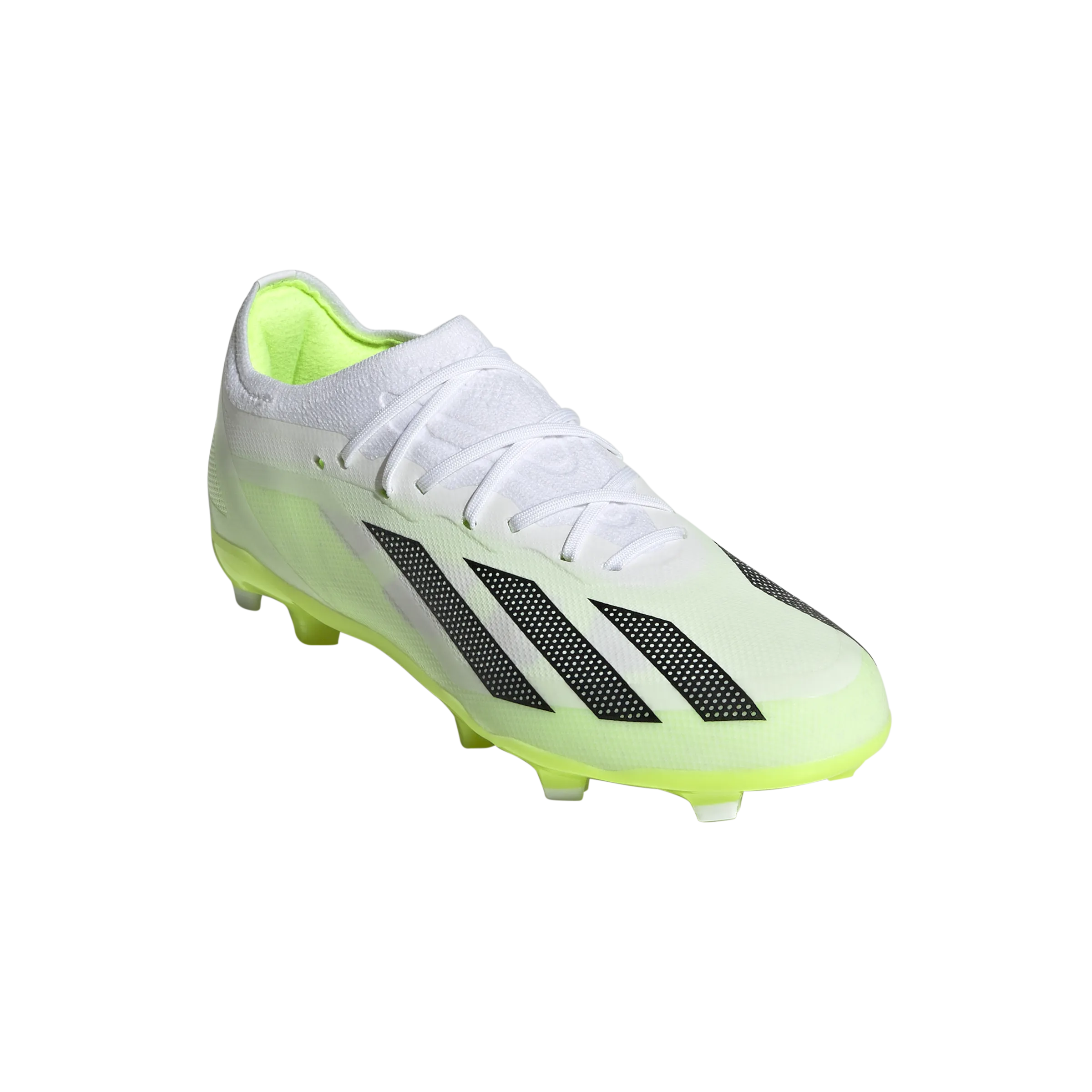 Adidas X Crazyfast .1 FG J - Cloud White/Core Black/Lucid Lemon