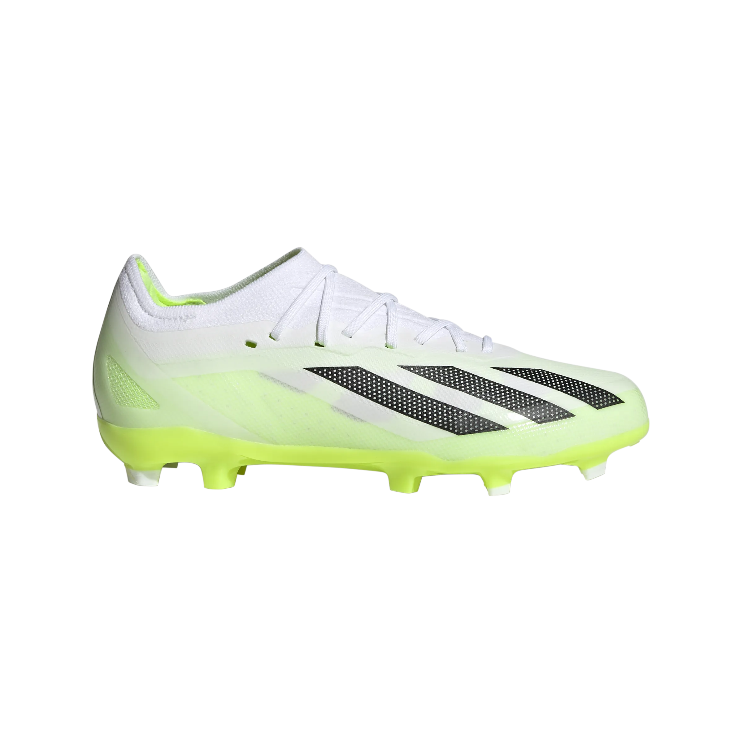 Adidas X Crazyfast .1 FG J - Cloud White/Core Black/Lucid Lemon