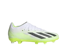 Adidas X Crazyfast .1 FG J - Cloud White/Core Black/Lucid Lemon