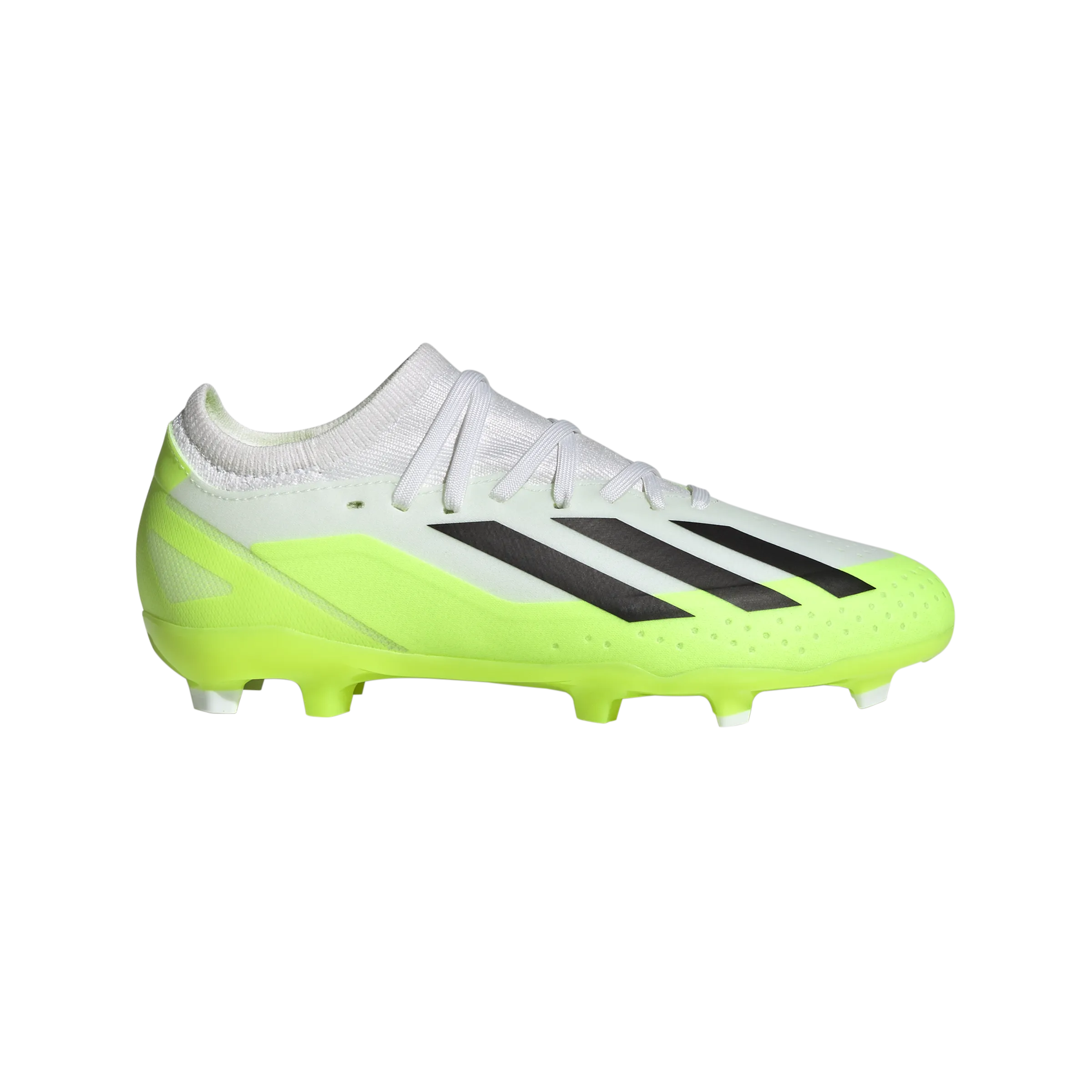Adidas X Crazyfast .3 FG J - Cloud White/Core Black/Lucid Lemon