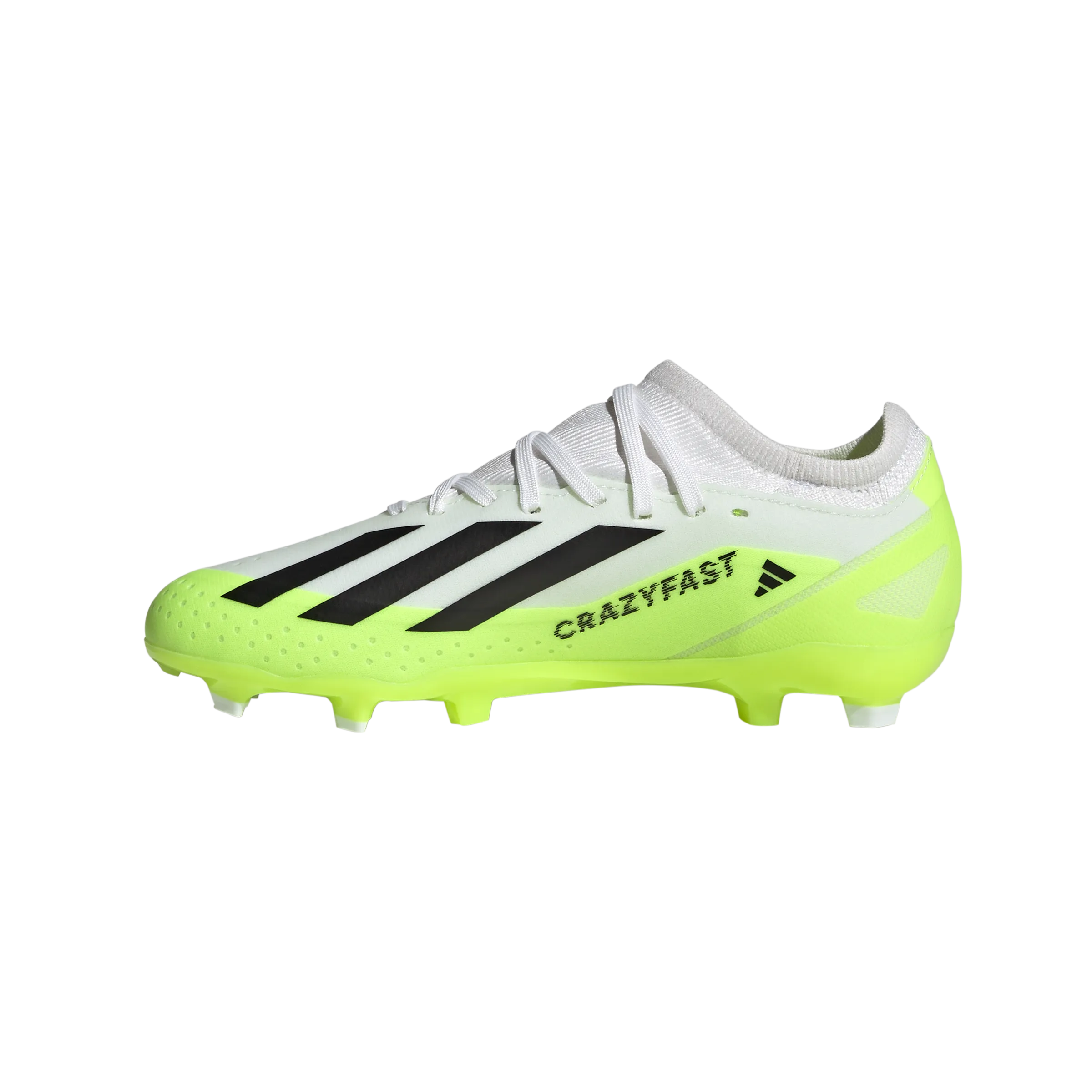 Adidas X Crazyfast .3 FG J - Cloud White/Core Black/Lucid Lemon