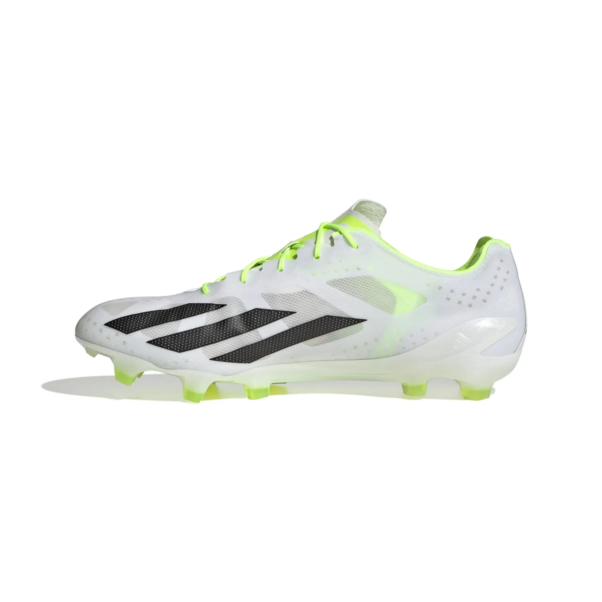 adidas X CrazyFast  FG Firm Ground Soccer Cleat - White/Core Black/Lucid Lemon