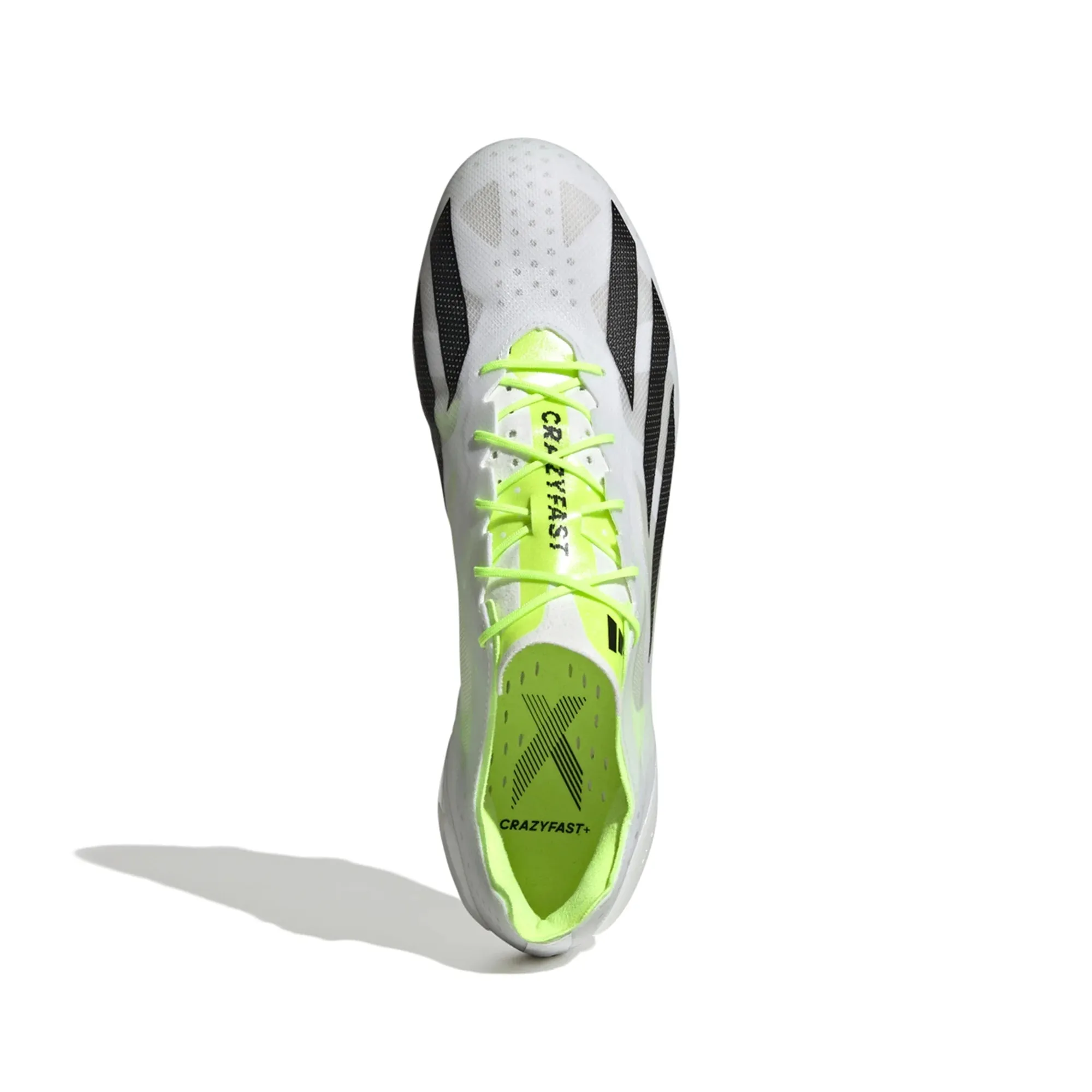 adidas X CrazyFast  FG Firm Ground Soccer Cleat - White/Core Black/Lucid Lemon