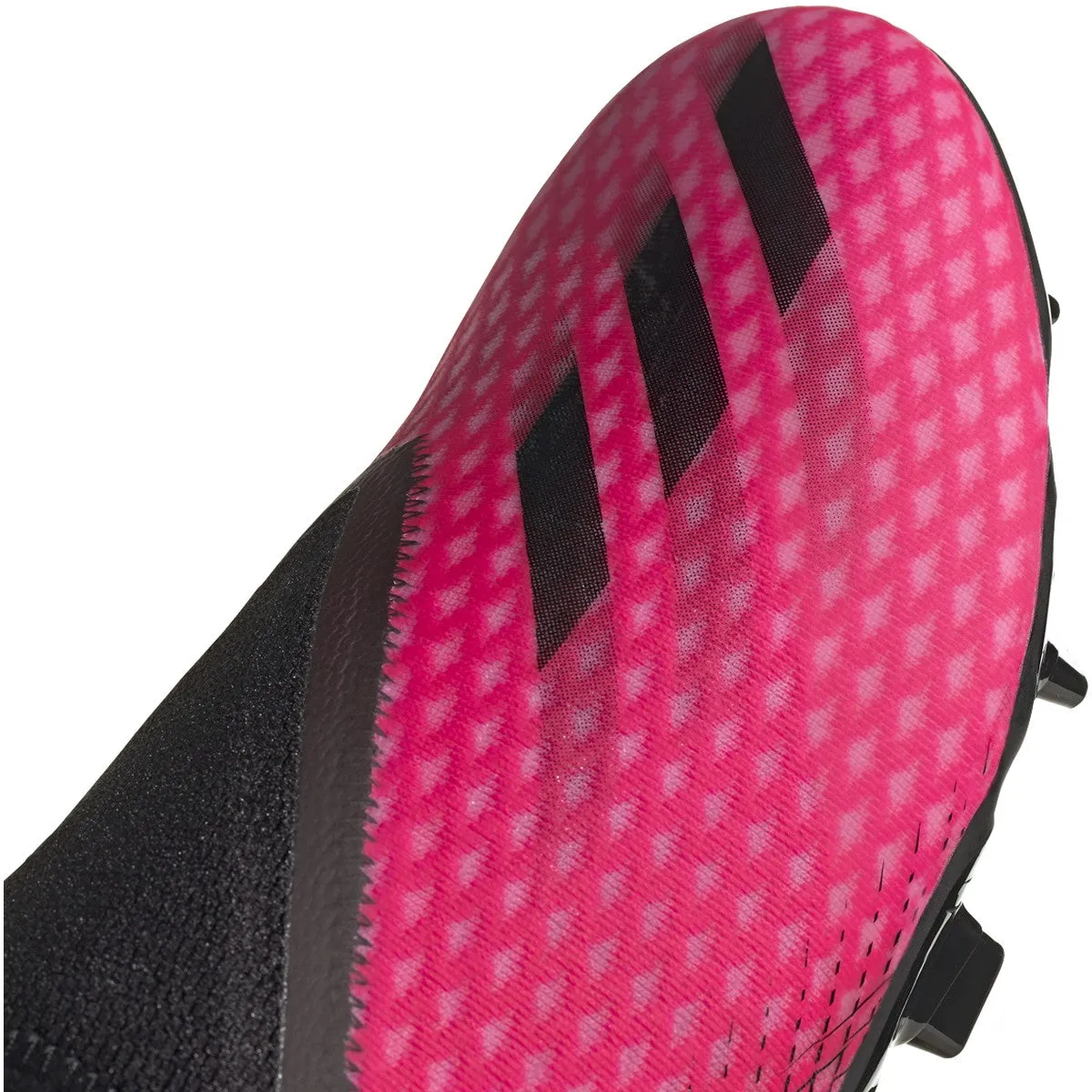 adidas X Ghosted.3 Laceless Firm Ground Cleat -  Shock Pink / Core Black / Screaming Orange