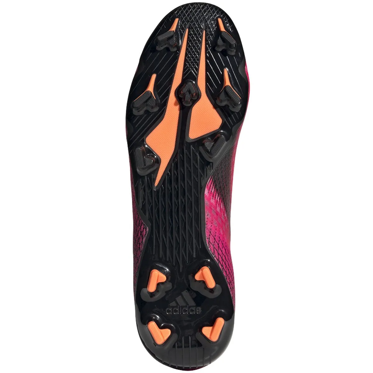adidas X Ghosted.3 Laceless Firm Ground Cleat -  Shock Pink / Core Black / Screaming Orange