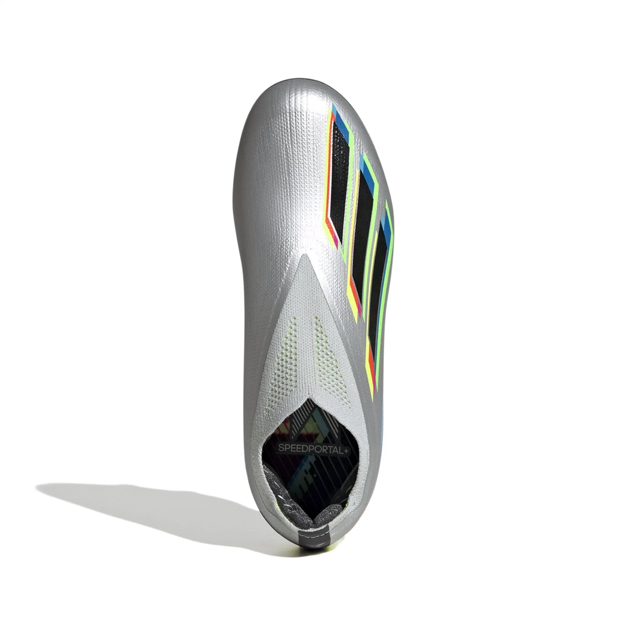 adidas X Speedportal  FG Junior Firm Ground Soccer Cleat - Metallic Silver/Core Black/Solar Yellow