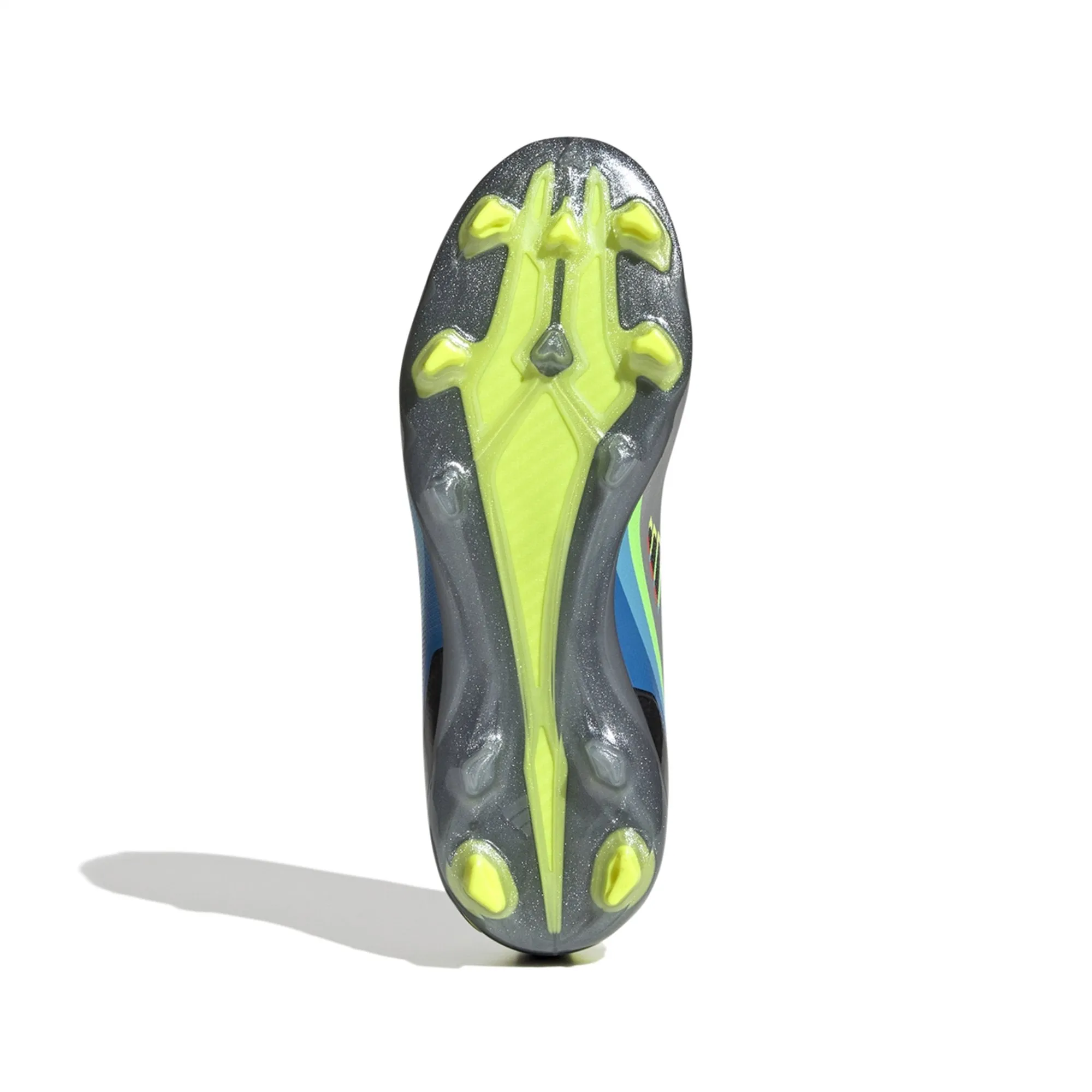 adidas X Speedportal  FG Junior Firm Ground Soccer Cleat - Metallic Silver/Core Black/Solar Yellow