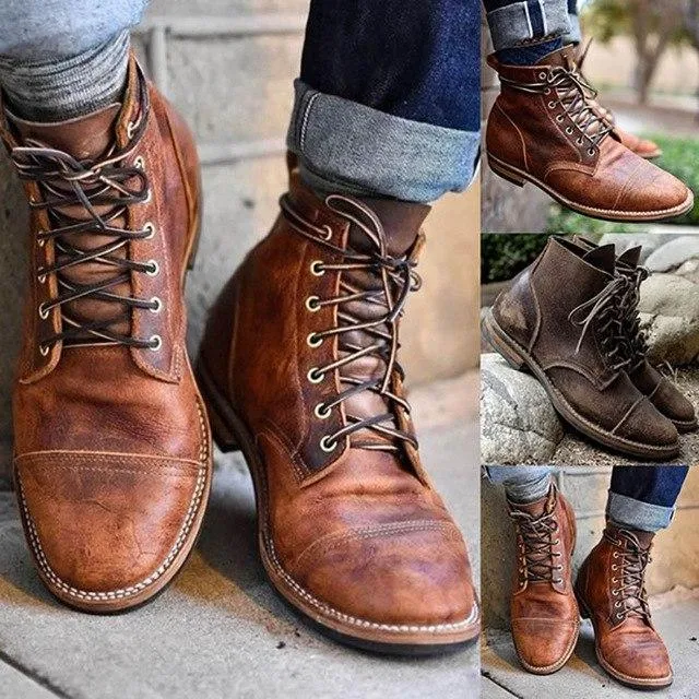 Angelo Ricci™ Hiking Lace-up Ankle Martin Boots
