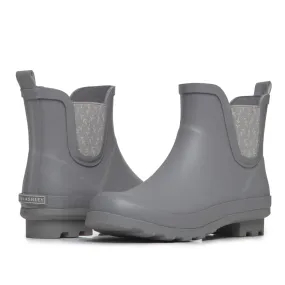 Laura Ashley Ladies Mid Cut Ankle Height Rubber Rain Boots, Lightweight Waterproof Booties for Women
