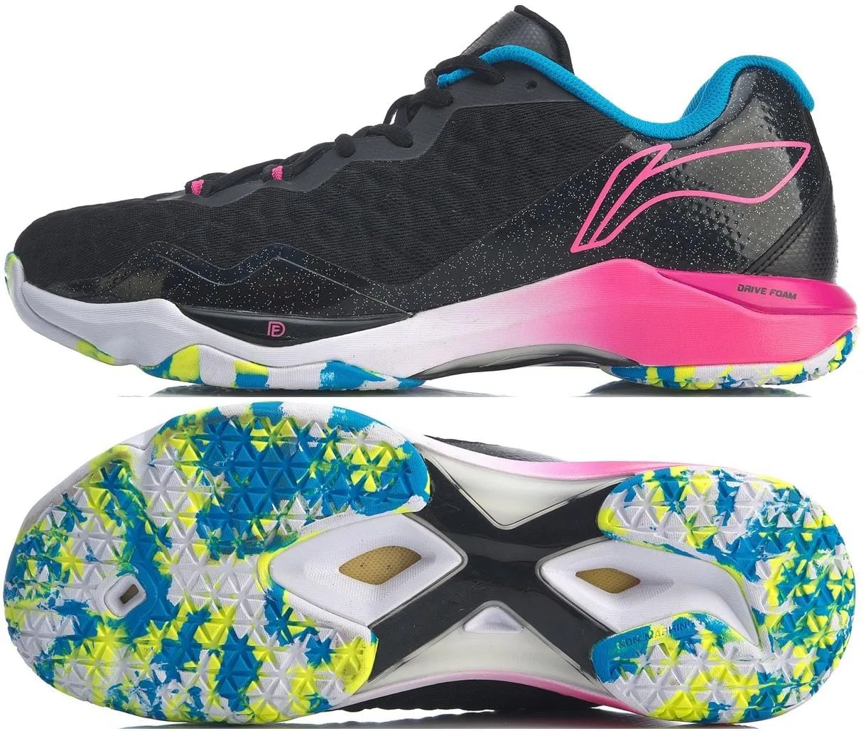 Li-Ning Dagger II SE Mens Badminton Shoes - Black / Pink