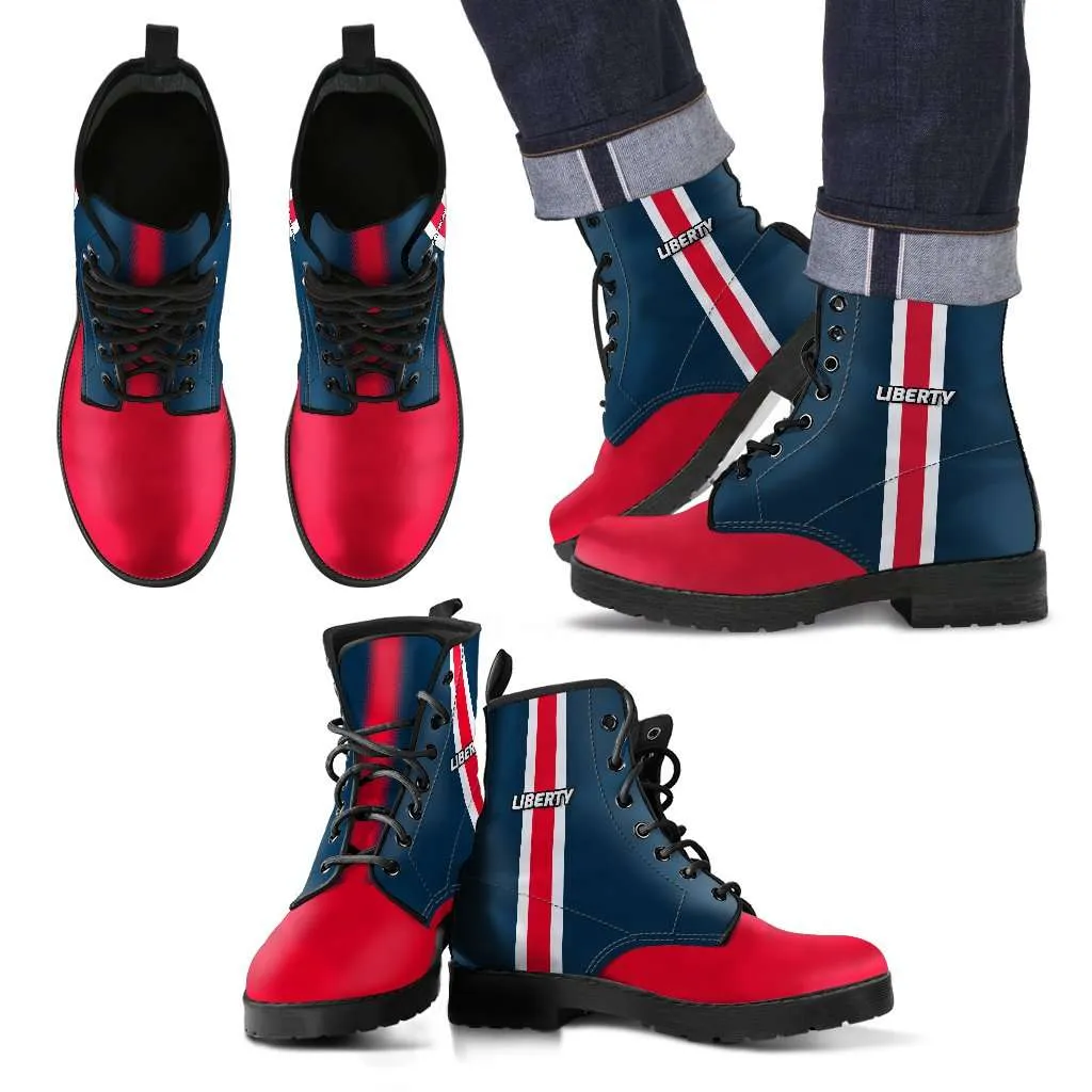 Liberty Faux Leather 7 Eye Lace-up Boots