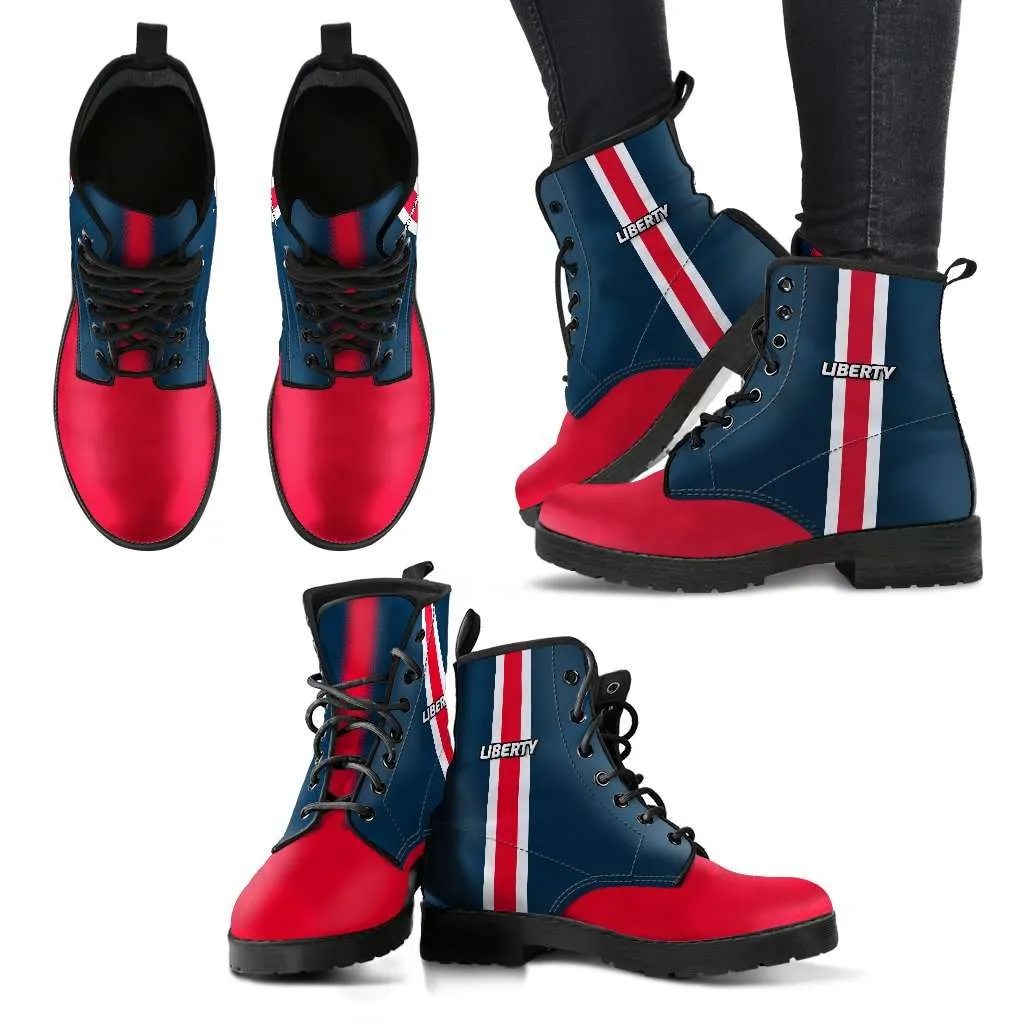 Liberty Faux Leather 7 Eye Lace-up Boots