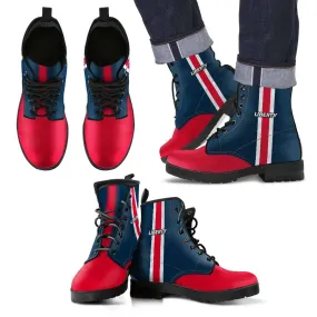 Liberty Faux Leather 7 Eye Lace-up Boots