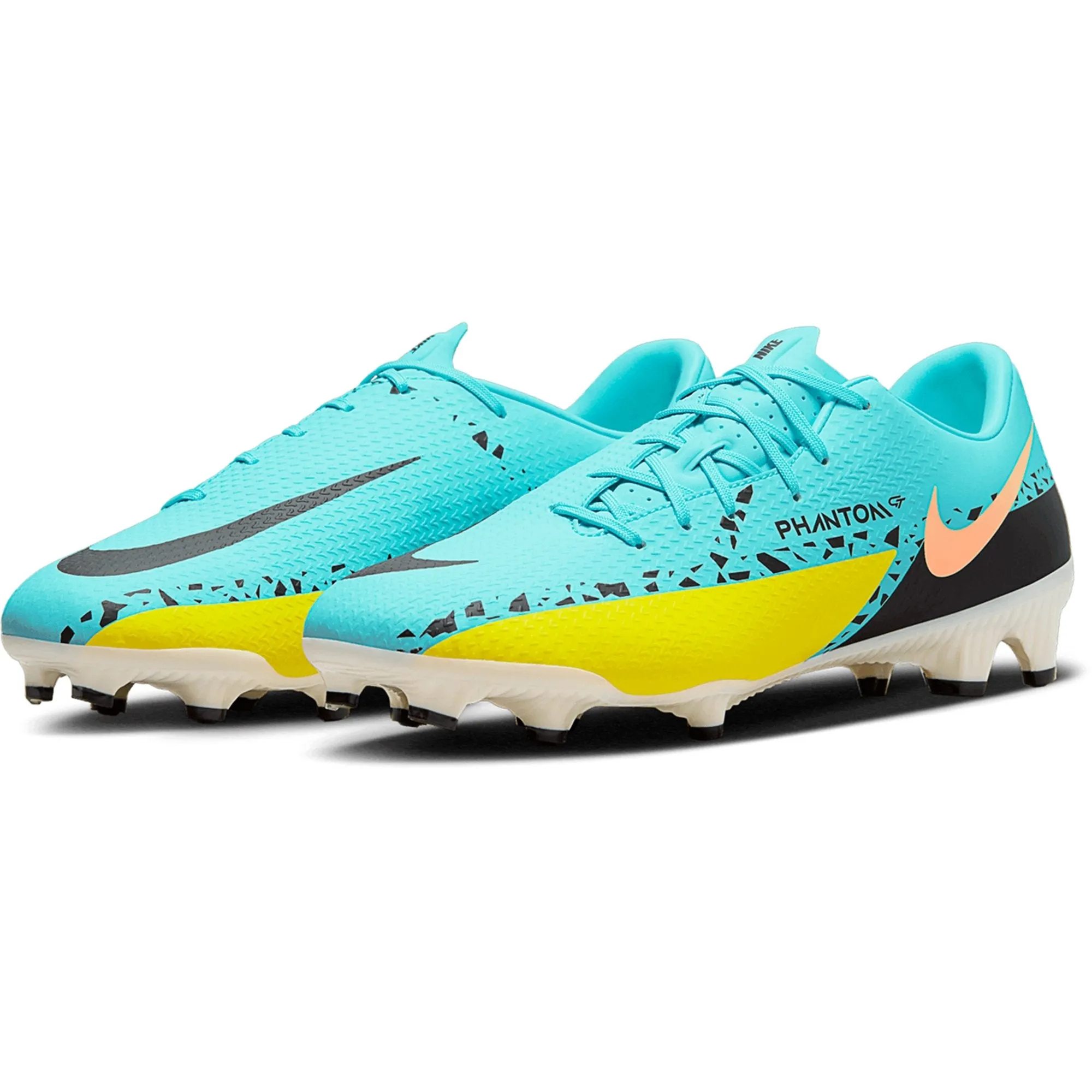 Nike Phantom GT2 Academy FG/MG Soccer Cleats - Glacier Ice/Black/Yellow Strike
