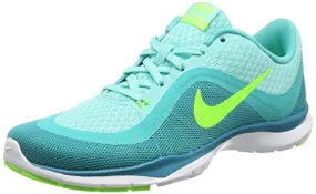NIKE WOMENS FLEX TRAINER 6 TRAINING SHOE, HYPER TURQ/ELCTR GRN/ENRGY/HYPR, 9